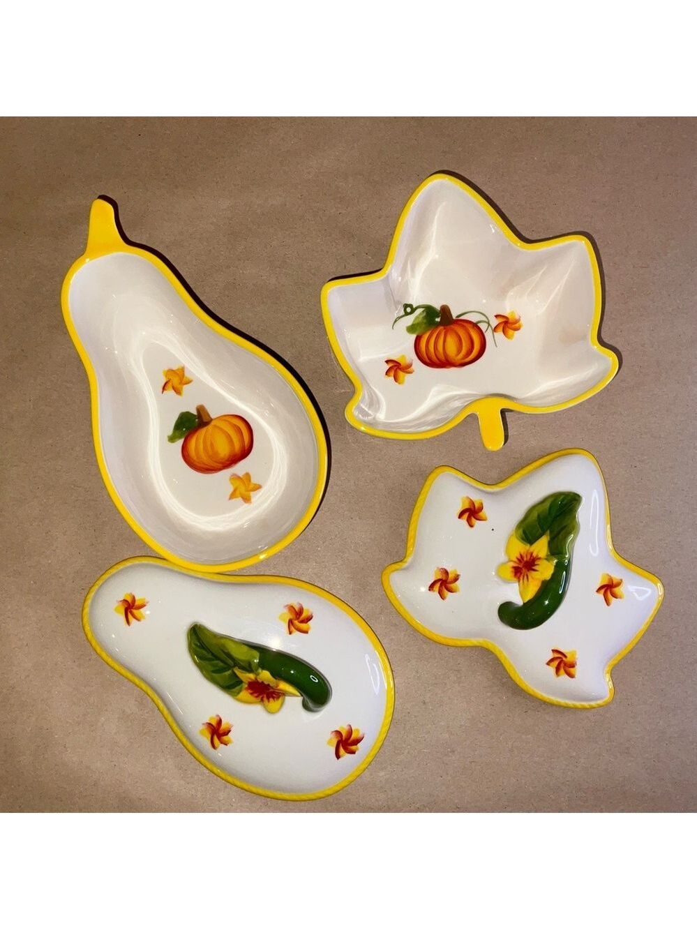 Temp-tations by Tara Pumpkin Patch collections ramekins - leaf and squash